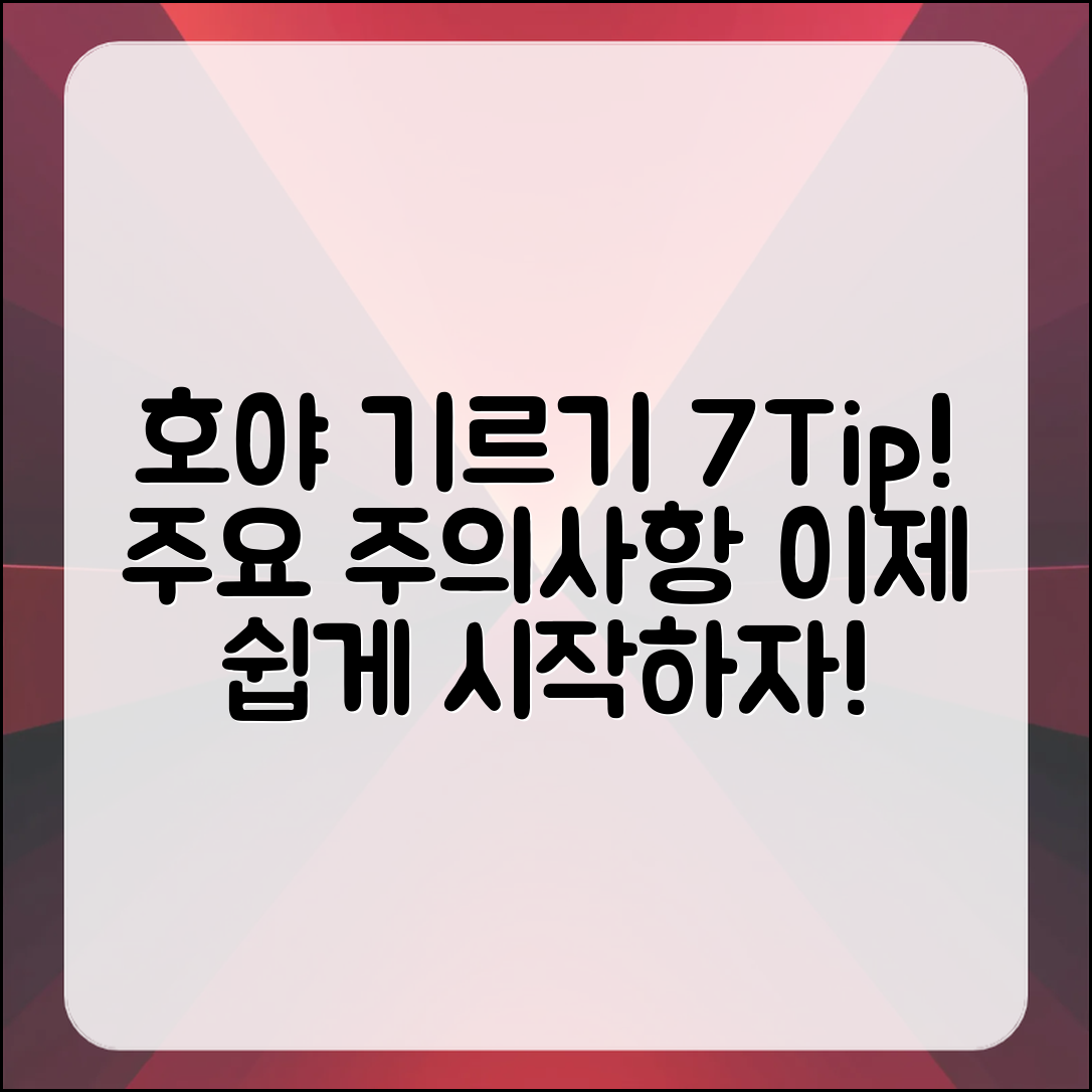 호야 기르는 7가지 팁과 주의사항